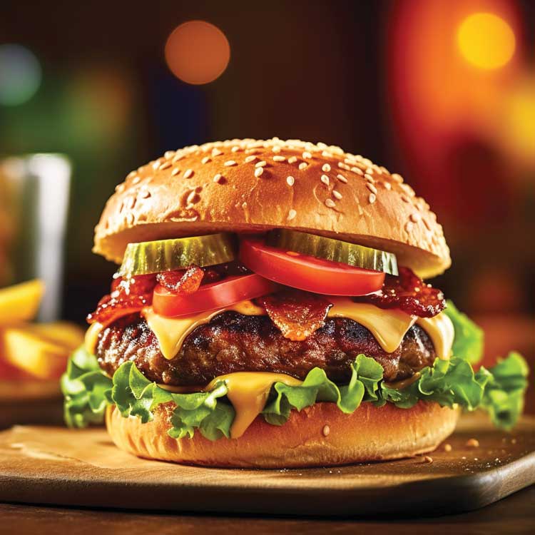 photo of cheeseburger