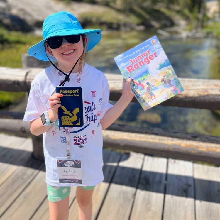 Lydia Zink with her park passport 