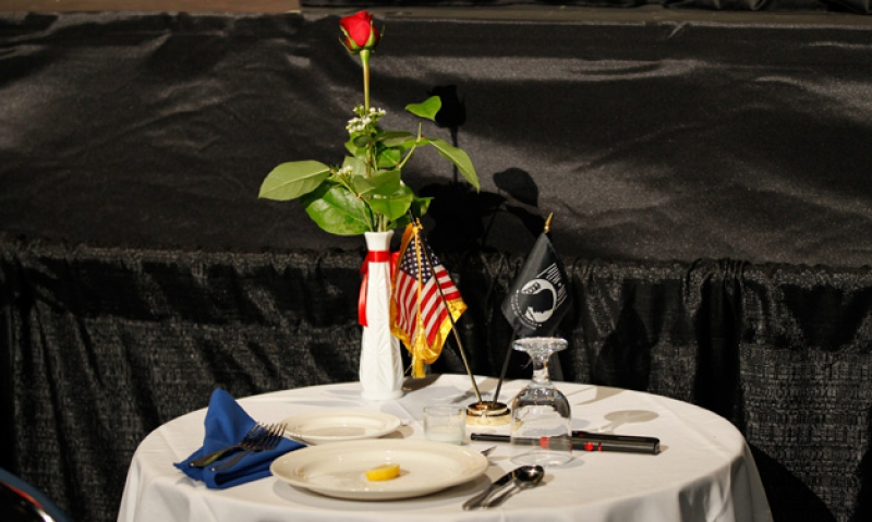 POW MIA Table Setting