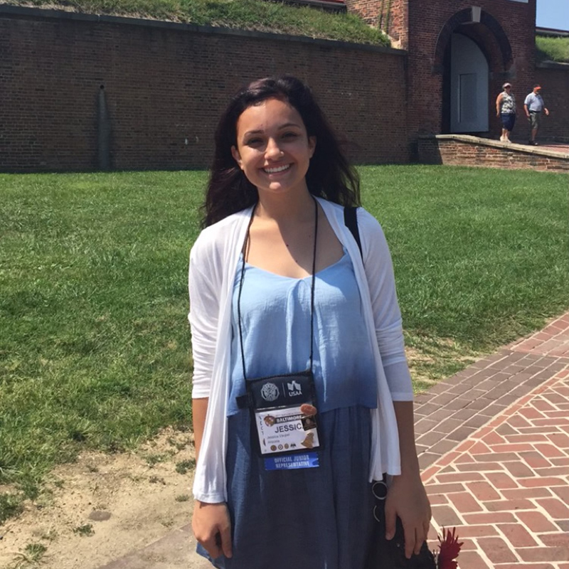 Jen at Fort Allen