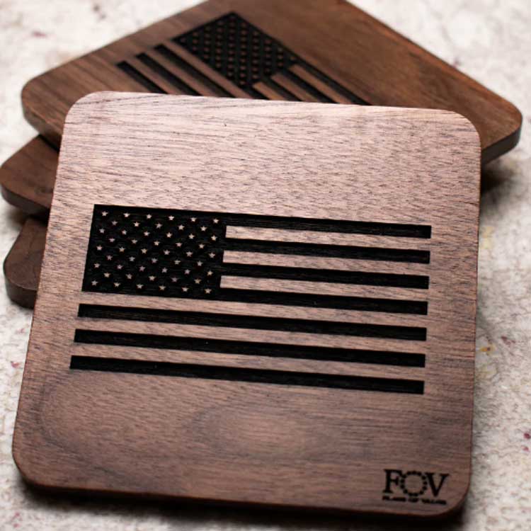 drink coasters made by veterans 