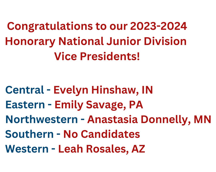 Meet the 2023-2024 honorary national Junior officers