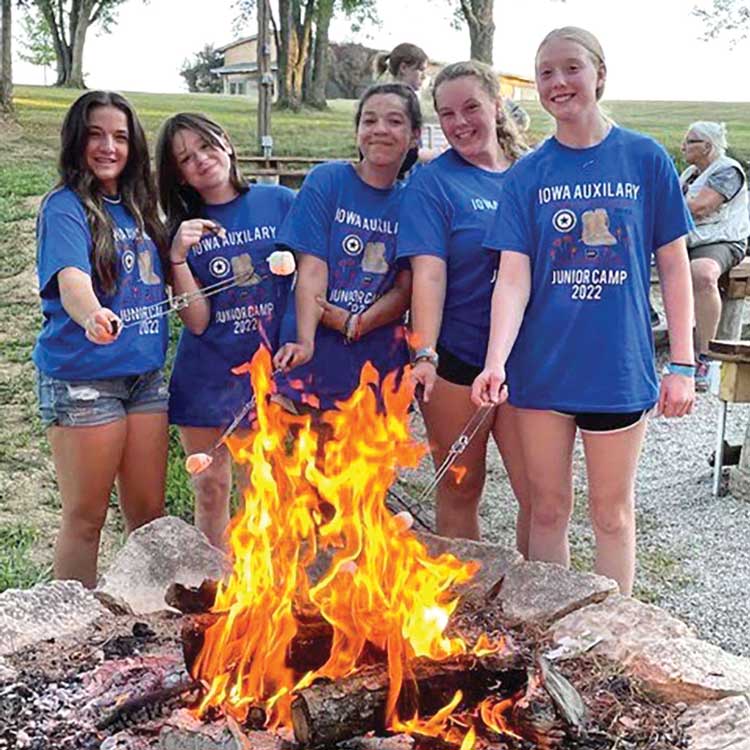 girls at Iowa camp