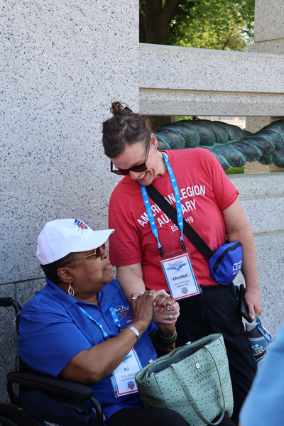 Honor Flight Participant with ALA NHQ Staff