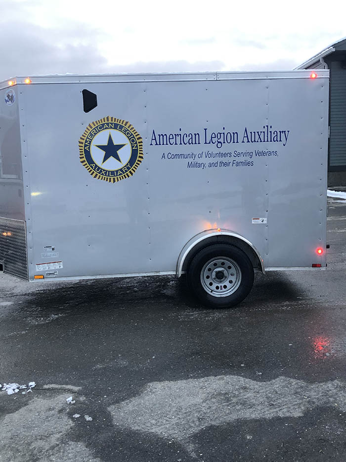 logo on side of transportation trailer 