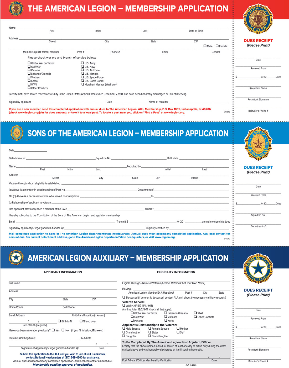 TAL Family Membership Application Image
