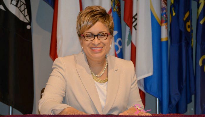 Harris at Women In Military Service For America Memorial (WIMSA)