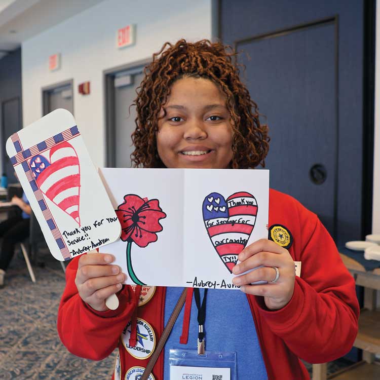 Junior member Aubrey-Aundrea Adair