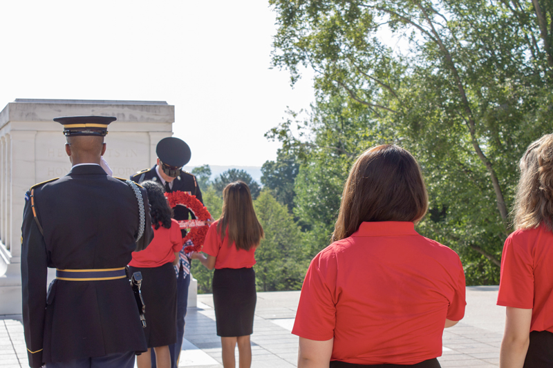 Wreath laying